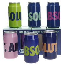 Load image into Gallery viewer, Absolut drinking tin can cocktail tins ltd edition set of 8 mancave collectables
