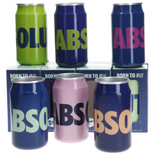 Load image into Gallery viewer, Absolut drinking tin can cocktail tins ltd edition set of 8 mancave collectables
