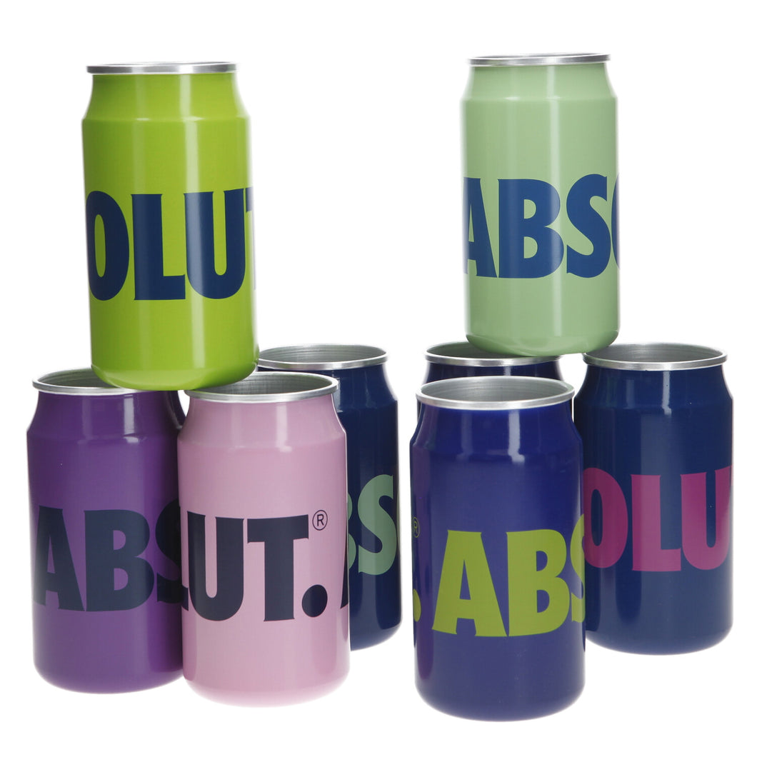 Absolut drinking tin can cocktail tins ltd edition set of 8 mancave collectables