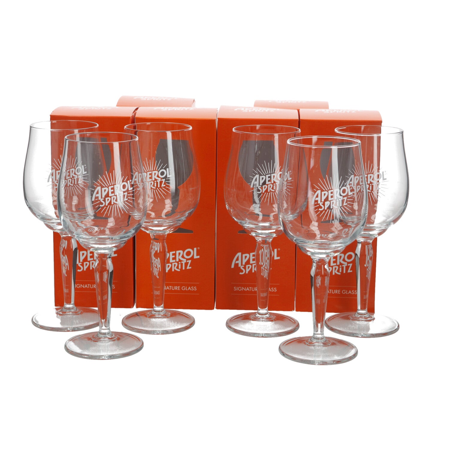 6 x Aperol Spritz Cocktail Glass Brand new. New Clear design 45CL