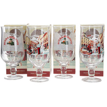Load image into Gallery viewer, Birra Moretti Ltd edition designs set of 4 pint glasses pub mancave collectable Aperitivo x 4
