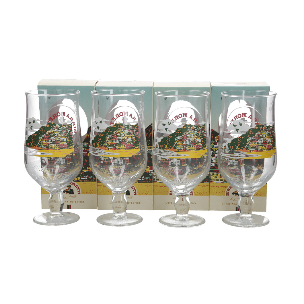 4 x Ltd Edition Birra Moretti 1 Pint glasses. Pub. Party. Collectables COAST