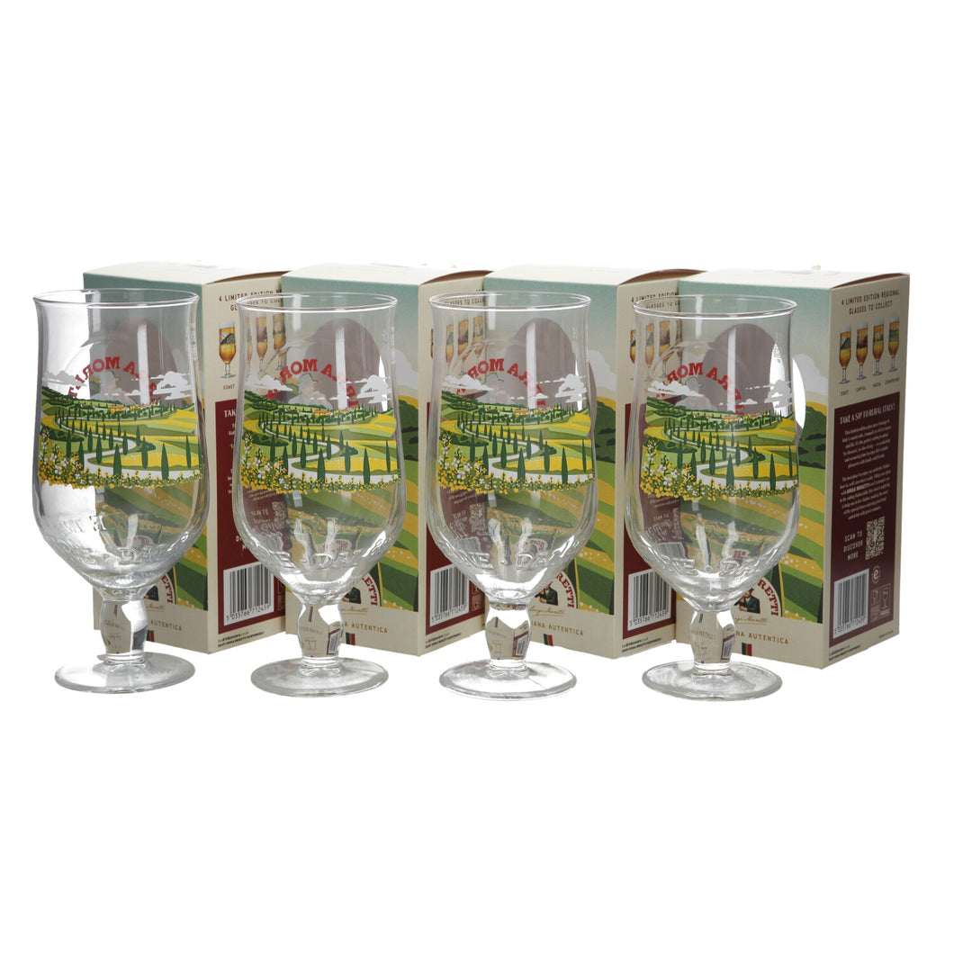 4 x Ltd Edition Birra Moretti 1 Pint glasses. Pub. Party. Collectables ITALY