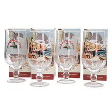 Load image into Gallery viewer, Birra Moretti Ltd edition designs set of 4 pint glasses pub mancave collectable MEET AND SEAT X4
