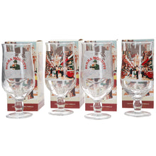 Load image into Gallery viewer, Birra Moretti Ltd edition designs set of 4 pint glasses pub mancave collectable Mercato x 4

