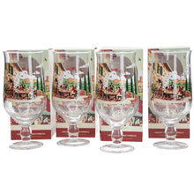 Load image into Gallery viewer, Birra Moretti Ltd edition designs set of 4 pint glasses pub mancave collectable Share a Table x 4
