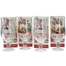 Load image into Gallery viewer, Birra Moretti Ltd edition designs set of 4 pint glasses pub mancave collectable Share a Table x 4
