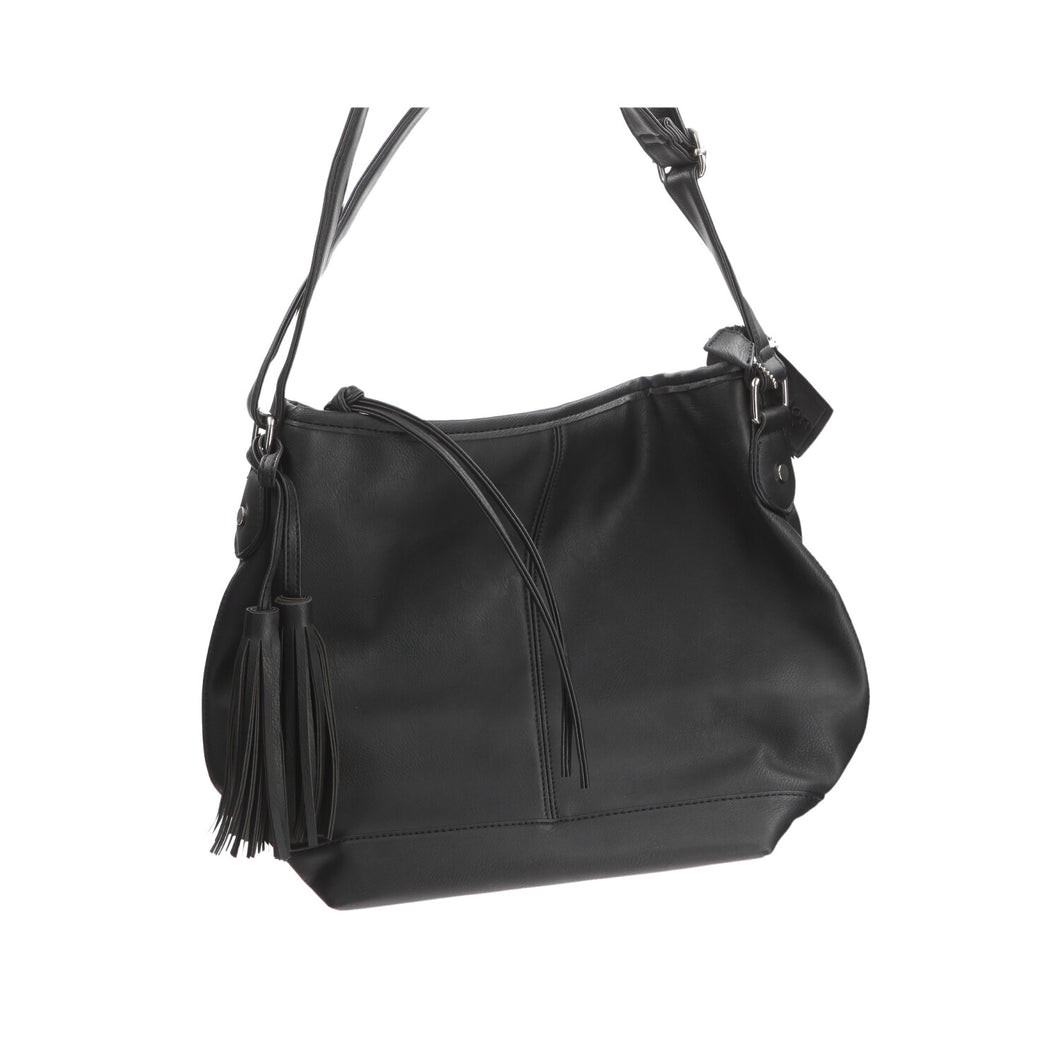 Ladies Black Handbag Shoulder Bag With Strap Large Ladies Dress Bag Hand Bag