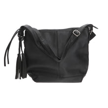 Load image into Gallery viewer, Ladies Black Handbag Shoulder Bag With Strap Large Ladies Dress Bag Hand Bag
