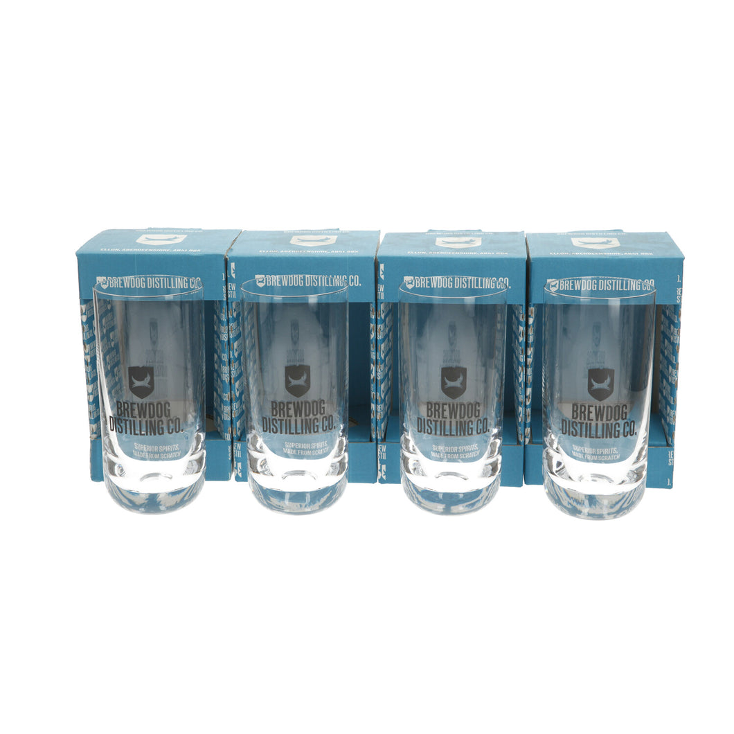 4 x Brew Dog 12floz Glasses, New Design, Blue Box