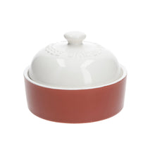 Load image into Gallery viewer, Camembert Cheese Pot and Lid baked cheese oven proof stoneware parties
