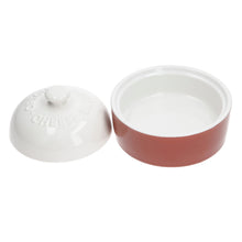 Load image into Gallery viewer, Camembert Cheese Pot and Lid baked cheese oven proof stoneware parties
