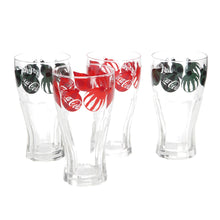 Load image into Gallery viewer, Coca Cola glasses festive design collectables set of 4 mancave
