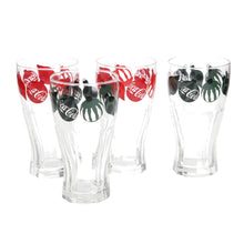 Load image into Gallery viewer, Coca Cola glasses festive design collectables set of 4 mancave
