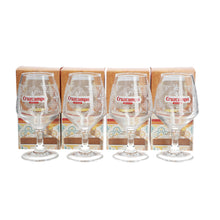 Load image into Gallery viewer, Set of 4 x Cruzcampo Pint Chalice Glasses 20oz Brand New Genuine Pub Man Cave
