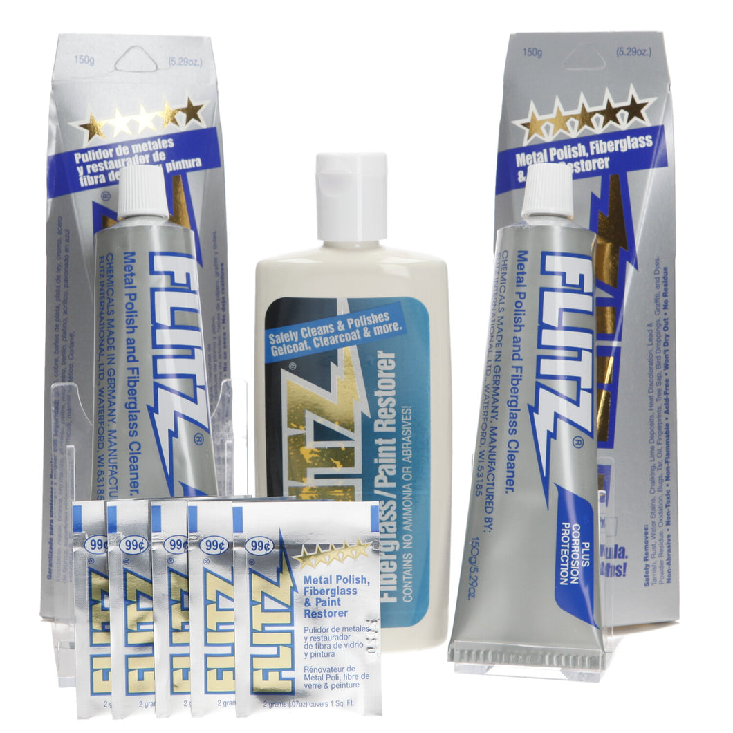 Flitz Polish Paste Cleaner & Restorer for Metal fibreglass and paint boxed