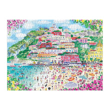 Load image into Gallery viewer, Galison Coast Of Italy – 1000 Piece Michael Storrings Jigsaw Puzzle Featuring Beautiful Artwork Of Positano Italy Summer Beach
