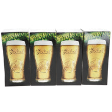 Load image into Gallery viewer, Grolsch pint glasses embossed with crown set of 4 collectables mancave bar party
