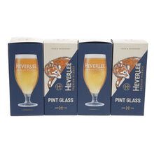 Load image into Gallery viewer, Set Of 4 x Heverlee Belgian Beer Pint Glasses Brand New Genuine PARTY MAN CAVE
