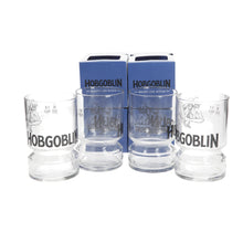Load image into Gallery viewer, 4 X Hobgoblin Stubby Pint Glasses Gift Boxed Brand New Style Halloween glass
