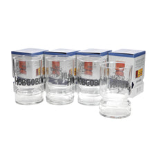 Load image into Gallery viewer, 4 X Hobgoblin Stubby Pint Glasses Gift Boxed Brand New Style Halloween glass

