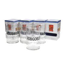 Load image into Gallery viewer, 4 X Hobgoblin Stubby Pint Glasses Gift Boxed Brand New Style Halloween glass

