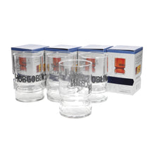 Load image into Gallery viewer, 4 X Hobgoblin Stubby Pint Glasses Gift Boxed Brand New Style Halloween glass
