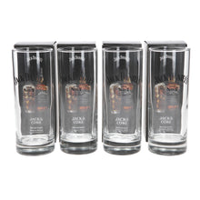Load image into Gallery viewer, JD MAKE IT COUNT NO7 TALL GLASSES SET OF 4 COLLECTABLES MANCAVE BAR PARTY
