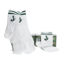 Load image into Gallery viewer, Jameson Irish Whiskey Tube Socks Green &amp; White One Size Brand New 2025 set of 4

