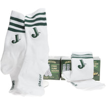 Load image into Gallery viewer, Jameson Irish Whiskey Tube Socks Green &amp; White One Size Brand New 2025 set of 4
