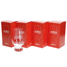 Load image into Gallery viewer, 4 X Glencairn Official Jura Branded Whisky Nosing Tasting Glass Gift Boxed NEW
