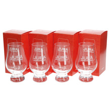 Load image into Gallery viewer, 4 X Glencairn Official Jura Branded Whisky Nosing Tasting Glass Gift Boxed NEW
