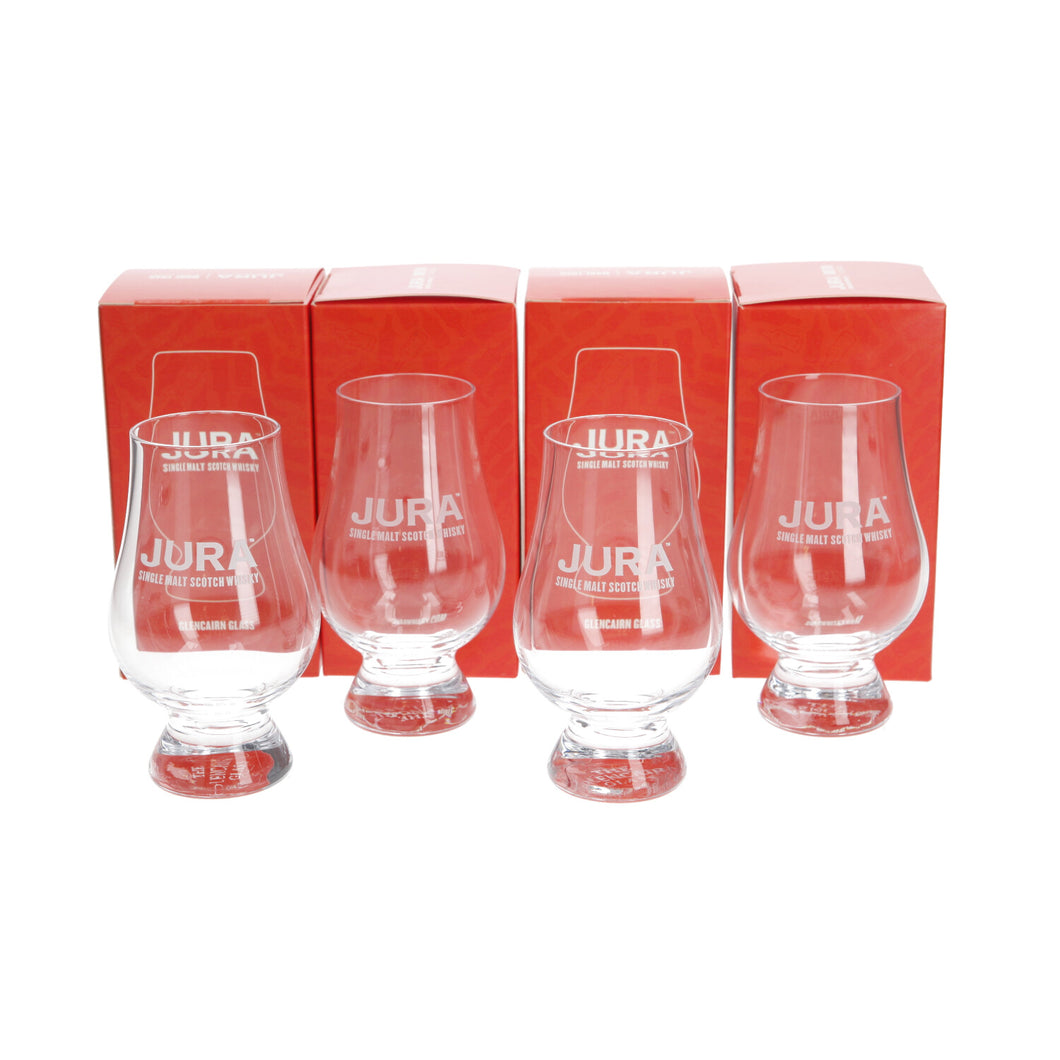 4 X Glencairn Official Jura Branded Whisky Nosing Tasting Glass Gift Boxed NEW