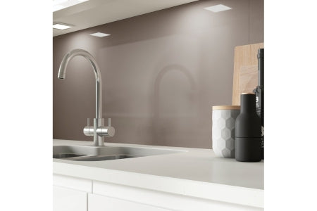 AluSplash Double-Sided Splashback Aluminium & Latte 600 x 800mm