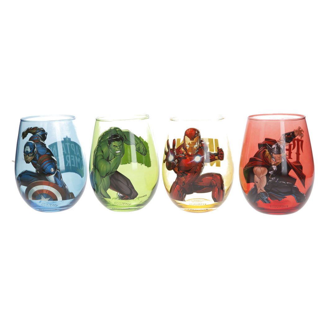 Marvel Tumblers Hulk Iron Man Captain Amercia Thor collectables set of 4