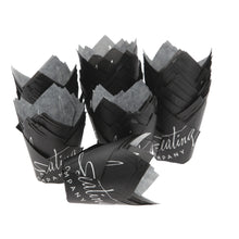 Load image into Gallery viewer, Black Tulip Muffin Wraps Cases Professional Greased Easy Peeling Paper Style 200 cases
