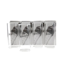 Load image into Gallery viewer, Nemiroff Vodka Clear square glasses set of 4 collectables party mancave bar

