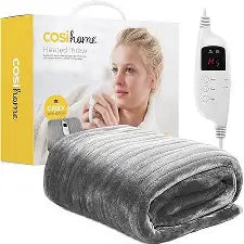 Cosi Home® Luxury Faux Fur Heated Throw - Electric Heated Blanket with 9 SETTING