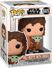 Load image into Gallery viewer, Funko POP! Star Wars Peli Motto with Grogu The Mandalorian #665 Vinyl Figure New
