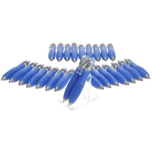 Load image into Gallery viewer, 25 Big Weighted Fat Pens Retractable Blue Body Ballpoint Pens.
