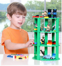 Load image into Gallery viewer, Strictly Briks Premium Green 8&quot; Circle Stackable Base Plates 4 Pack Baseplate
