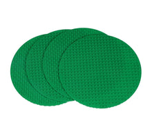 Load image into Gallery viewer, Strictly Briks Premium Green 8&quot; Circle Stackable Base Plates 4 Pack Baseplate
