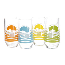 Load image into Gallery viewer, Sharps brewing co pint glasses multi coloured set of 4 collectables mancave
