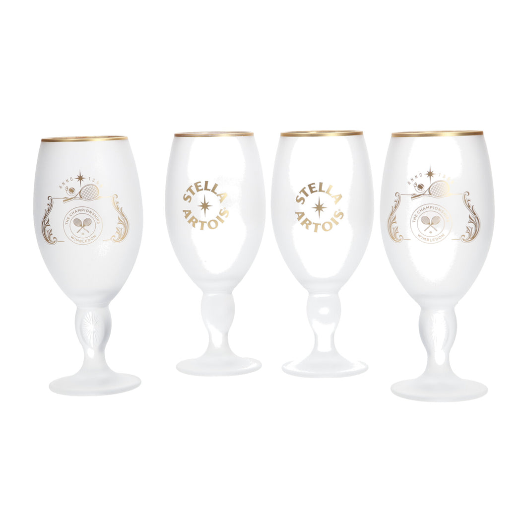 Stella Artois Frosted Chalice Championships Wimbledon mancave pub bar set of 4