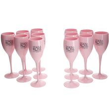 Load image into Gallery viewer, Tequila Rose Strawberry Cream 175ml PLASTIC Flute Champagne Glass Brand New SET OF 12
