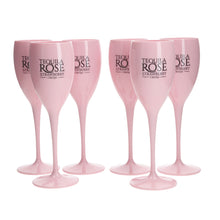 Load image into Gallery viewer, Tequila Rose Strawberry Cream 175ml PLASTIC Flute Champagne Glass Brand New SET OF 6
