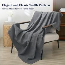 Load image into Gallery viewer, Bedsure 100% Cotton Waffle Weave Blanket Single Size 130 x 150cm
