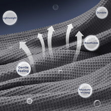 Load image into Gallery viewer, Bedsure 100% Cotton Waffle Weave Blanket Single Size 130 x 150cm
