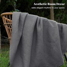 Load image into Gallery viewer, Bedsure 100% Cotton Waffle Weave Blanket Single Size 130 x 150cm
