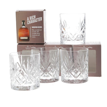 Load image into Gallery viewer, Woodford Reserve Whiskey Cut Glass Jack Daniels set of 4 collectables mancave
